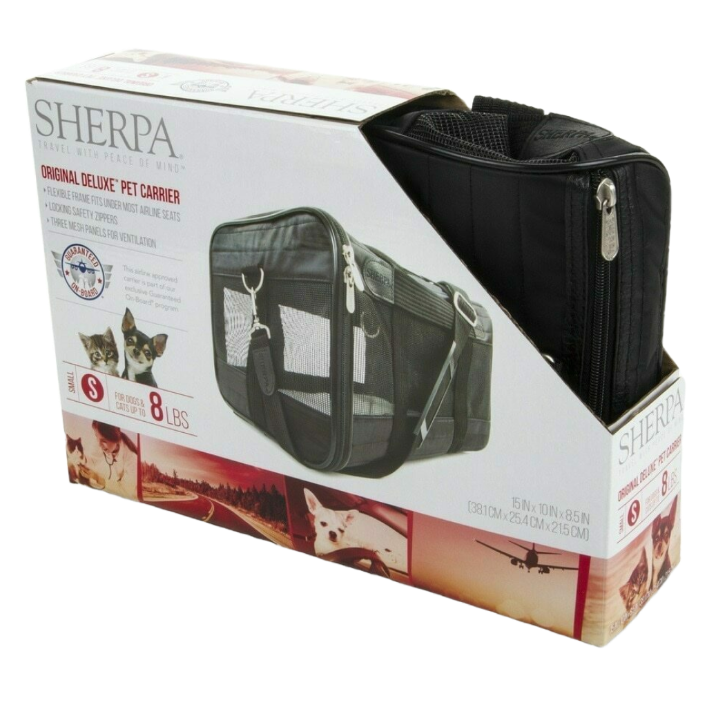 Sherpa Travel Original Deluxe  Airline Approved Pet Carrier, Black, Small image number null