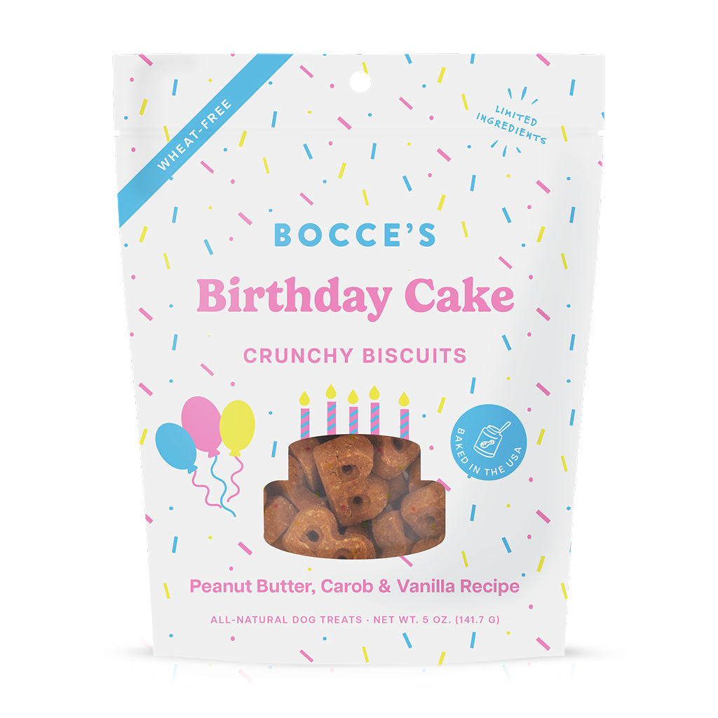 Bocce's Bakery Birthday Biscuit Dog Treats, 5-oz image number null