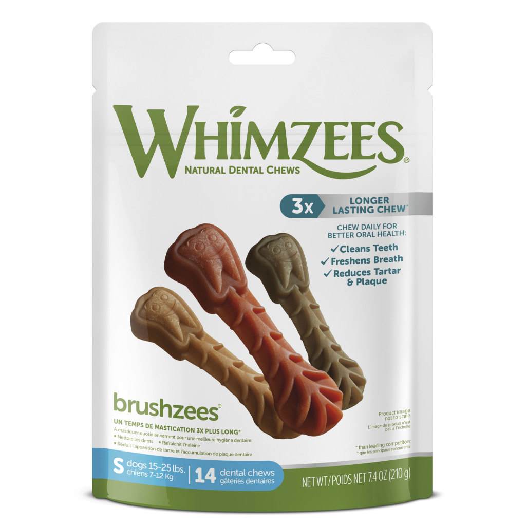 Whimzees Dog Brushzees Natural Dental Chews, Daily Use Pack image number null
