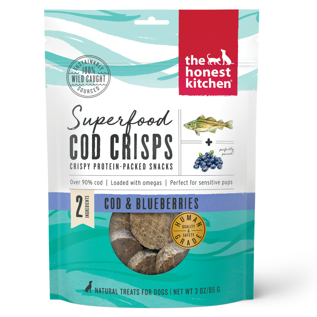 The Honest Kitchen Superfood Cod Crisps - Cod & Blueberry 3-oz image number null