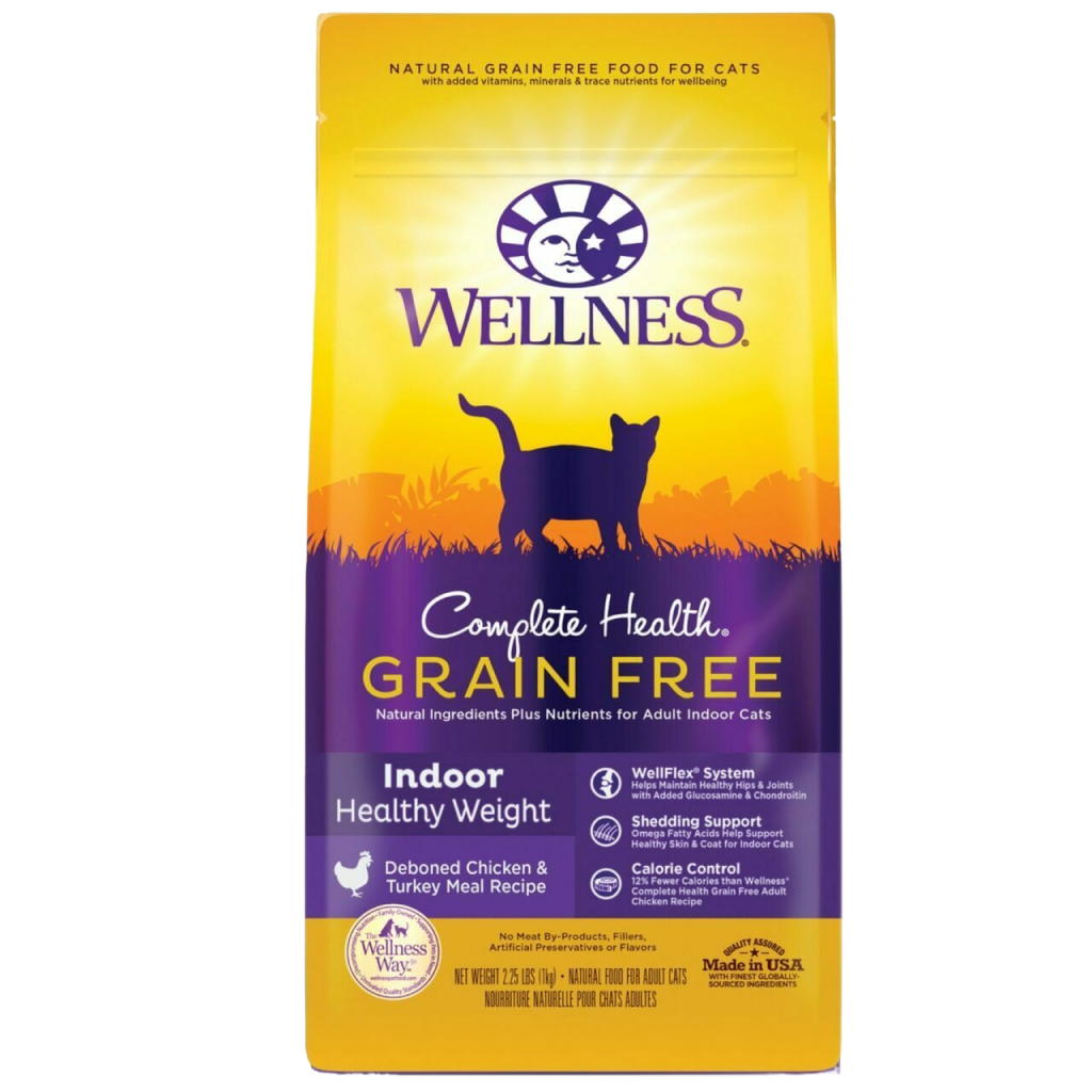 Wellness Complete Health Grain Free Natural Dry Cat Food, Indoor Healthy Weight Chicken Recipe image number null