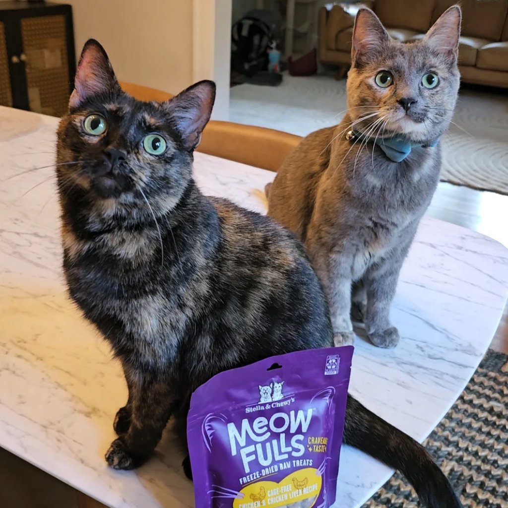 Stella & Chewy's Meowfulls Chicken & Chicken Liver Cat Treats, 1.5-oz image number null