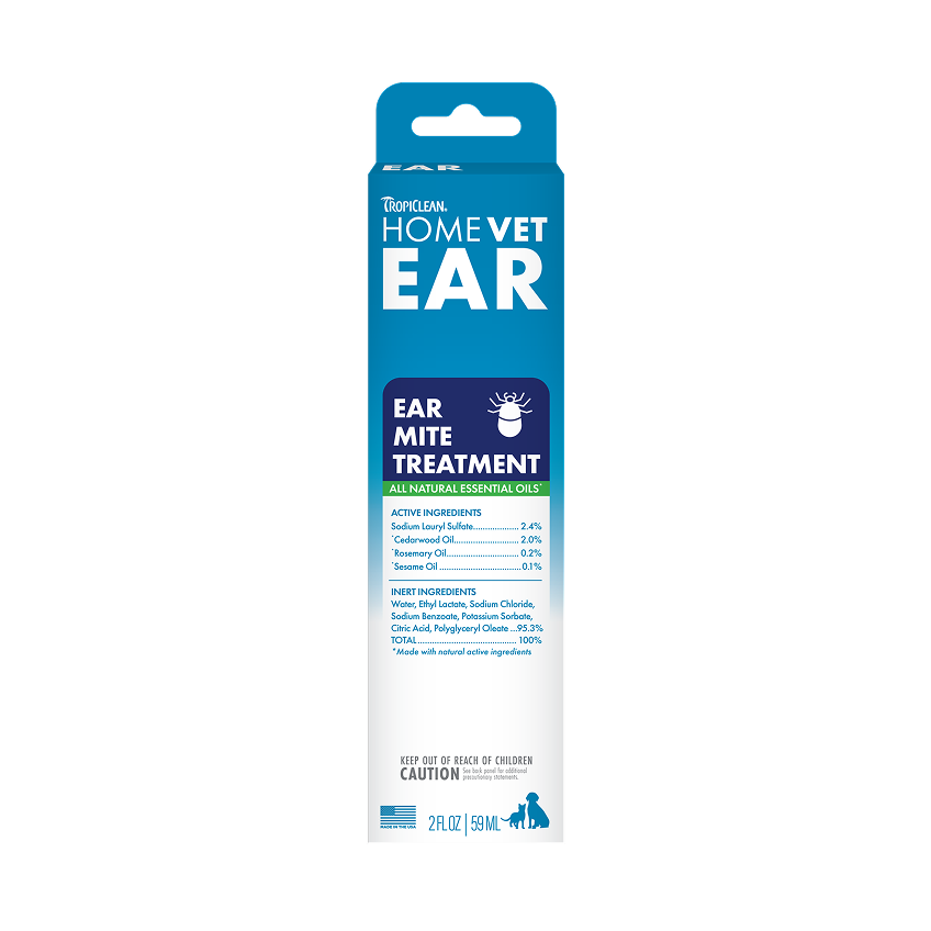 TropiClean HomeVet Ear Mite Treatment, 2-oz image number null
