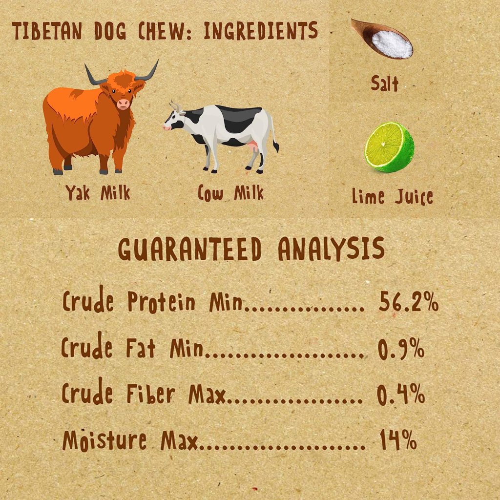 Tibetan Dog Chew Yak Cheese Stick Grain-Free Chew for Extra Large Dogs, 6-oz image number null