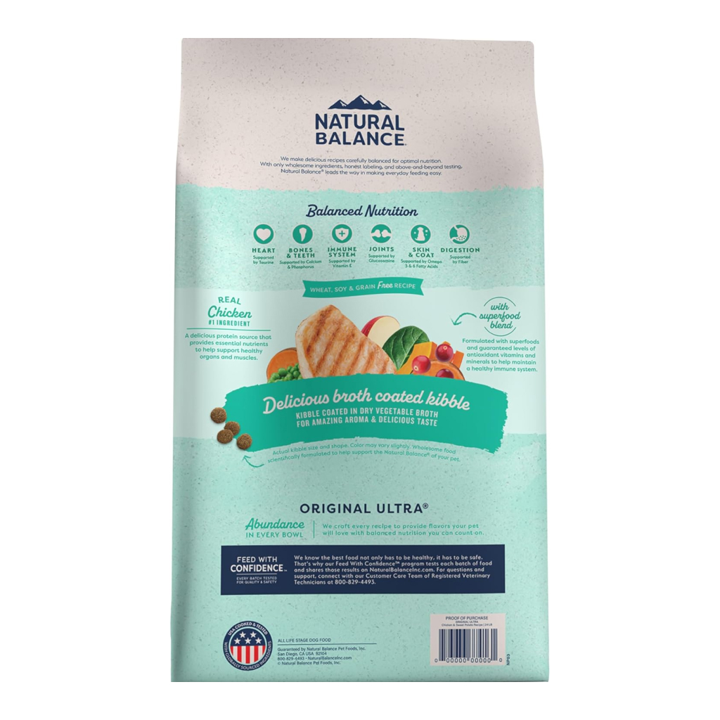 Natural Balance Original Ultra Grain Free Chicken Recipe Dry Dog Food, 4-lb image number null