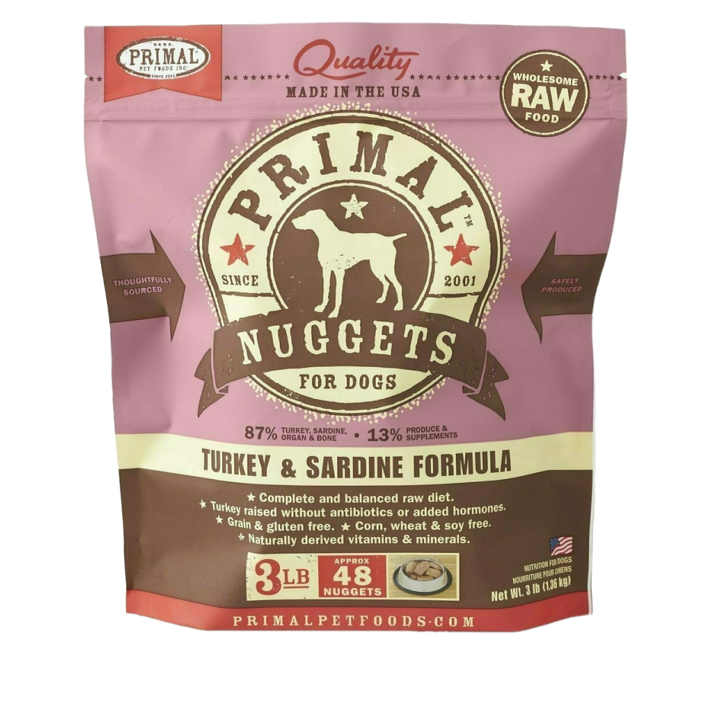 Frozen Canine Turkey & Sardine Formula Nuggets 3-lb image number null