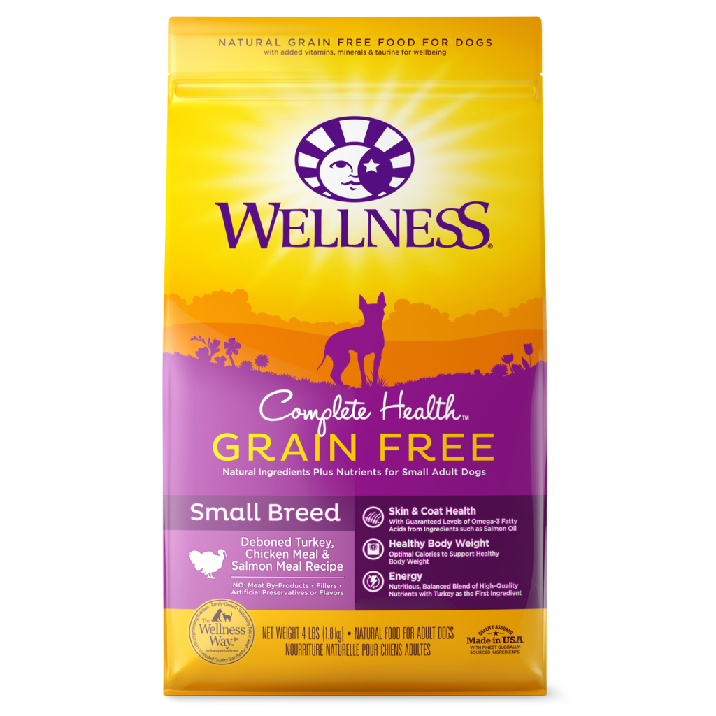 Wellness Complete Health Natural Grain Free Dry  Breed Dog Food, Turkey, Chicken & Salmon image number null