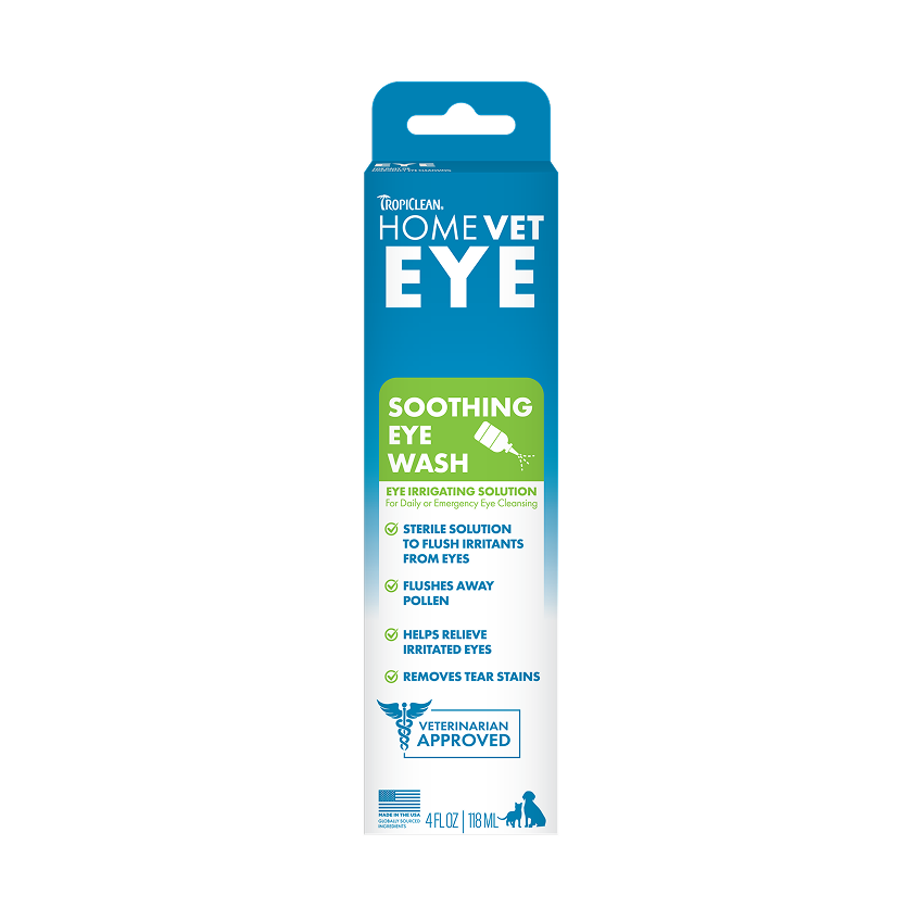 TropiClean HomeVet Soothing Eye Wash, 4-oz image number null