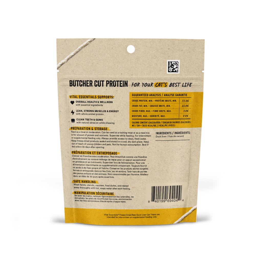 Vital Essentials Freeze-Dried Rabbit Bites Cat Treat, 0.9-oz image number null