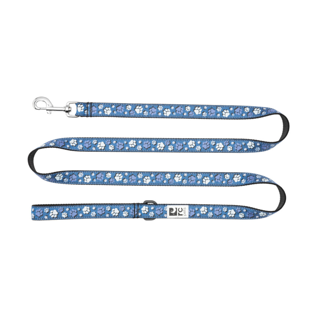 RC Pets 3/4"x6' Dog Leash Fresh Tracks Blue image number null