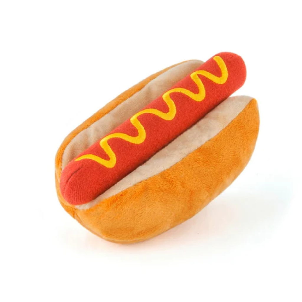 P.L.A.Y. Pet Hot Dog American Classic Plush Toy, 1-count image number null
