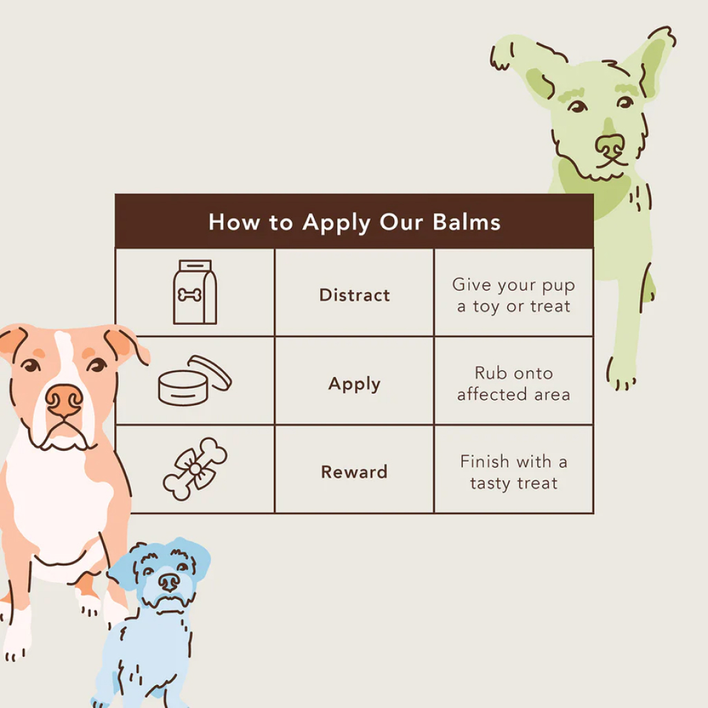 Natural Dog Company Skin Soother Stick, 2-oz application instructions image number null