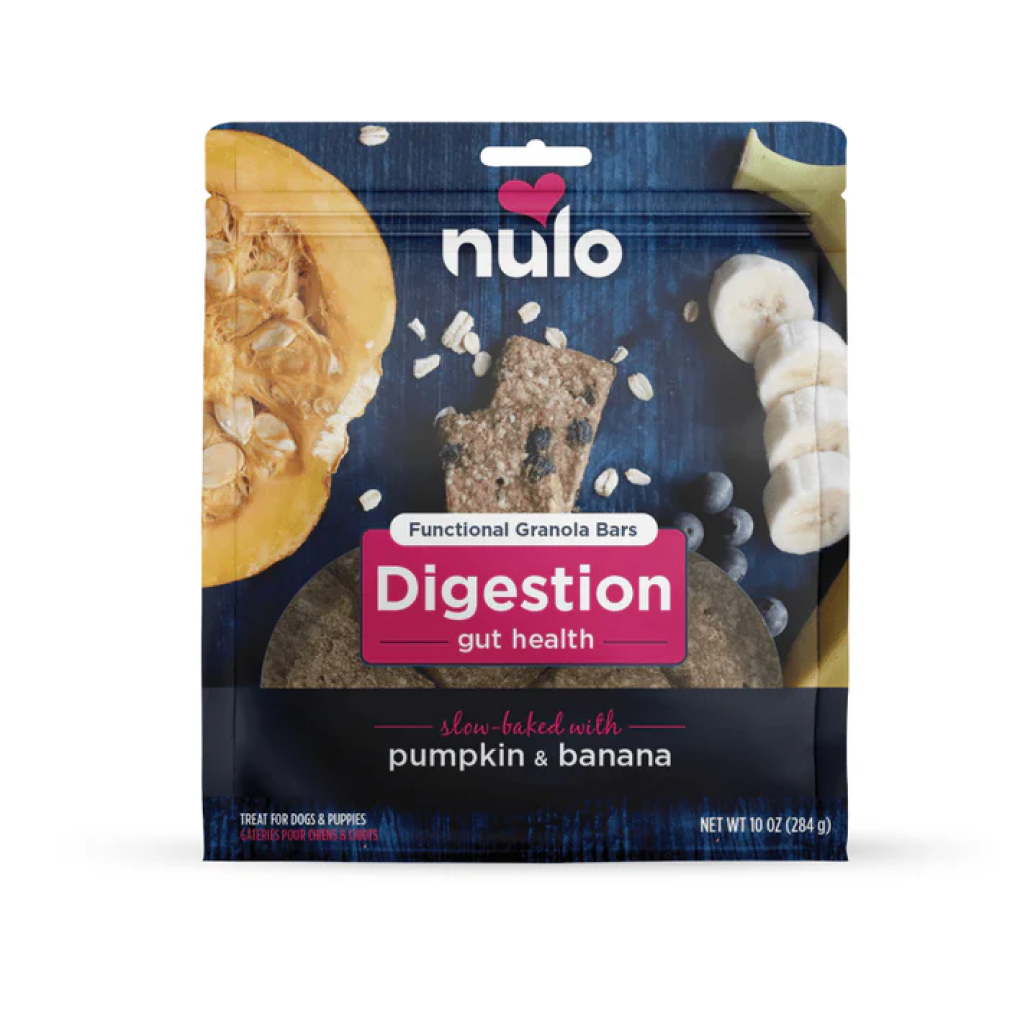 Nulo Digestion Gut Health Functional Granola Bars Treats For Dogs, 10-oz