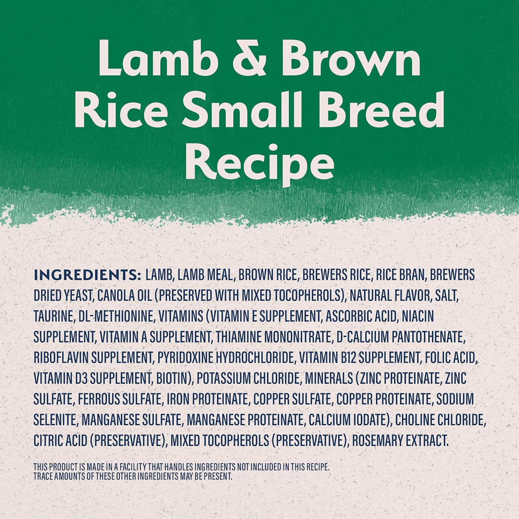 Natural Balance Limited Ingredient Lamb & Brown Rice Small Breed Recipe Dog Dry Food Bag, 12-lb image number null