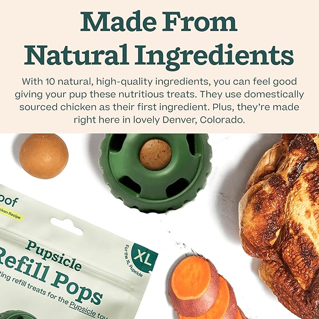 Woof Refillable Chicken Pops, 12-oz, Extra Large image number null