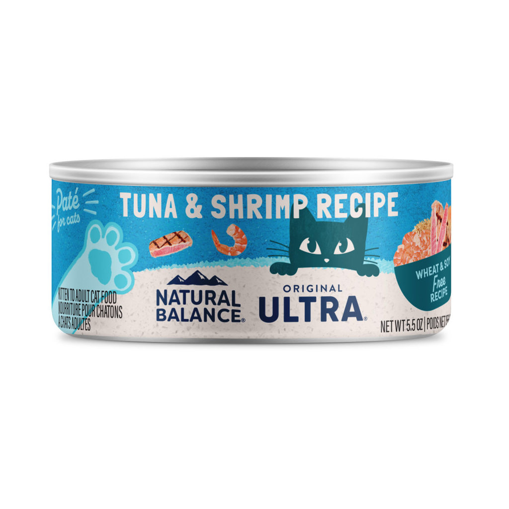 Natural Balance Original Ultra Tuna & Shrimp Recipe Cat Wet Can, 5.5-oz image number null