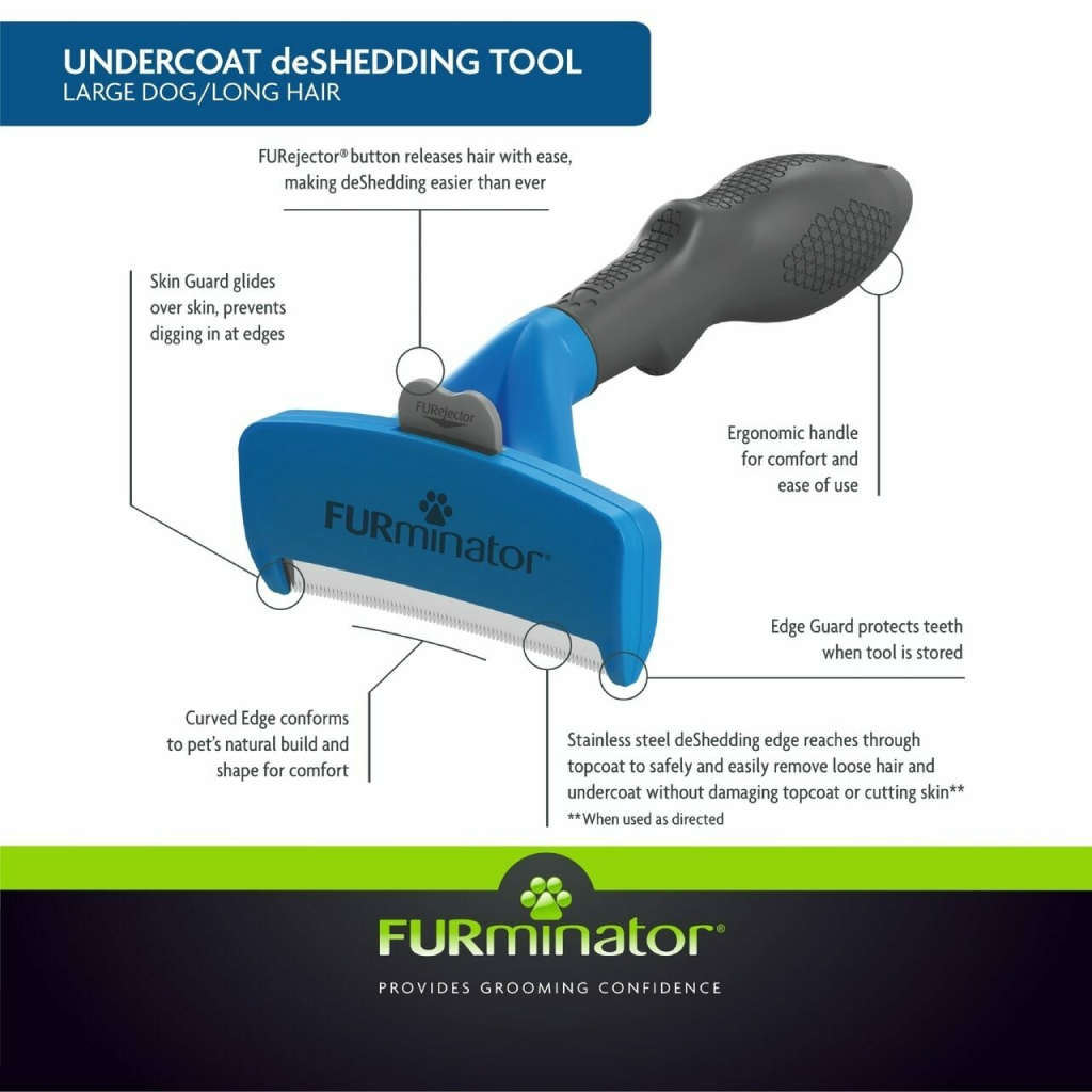 Furminator long hair deals deshedding edge for dogs