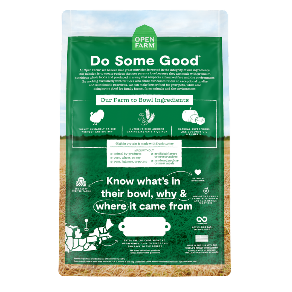 Open Farm Homestead Turkey and Ancient Grains Dog Food, 4-lb image number null