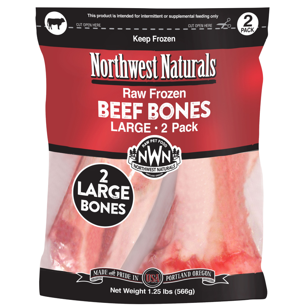 Buy FROZEN Northwest Naturals Large Beef Bones 6 8 inches per bone 2 pack for USD 24.99 CentinelaFeed