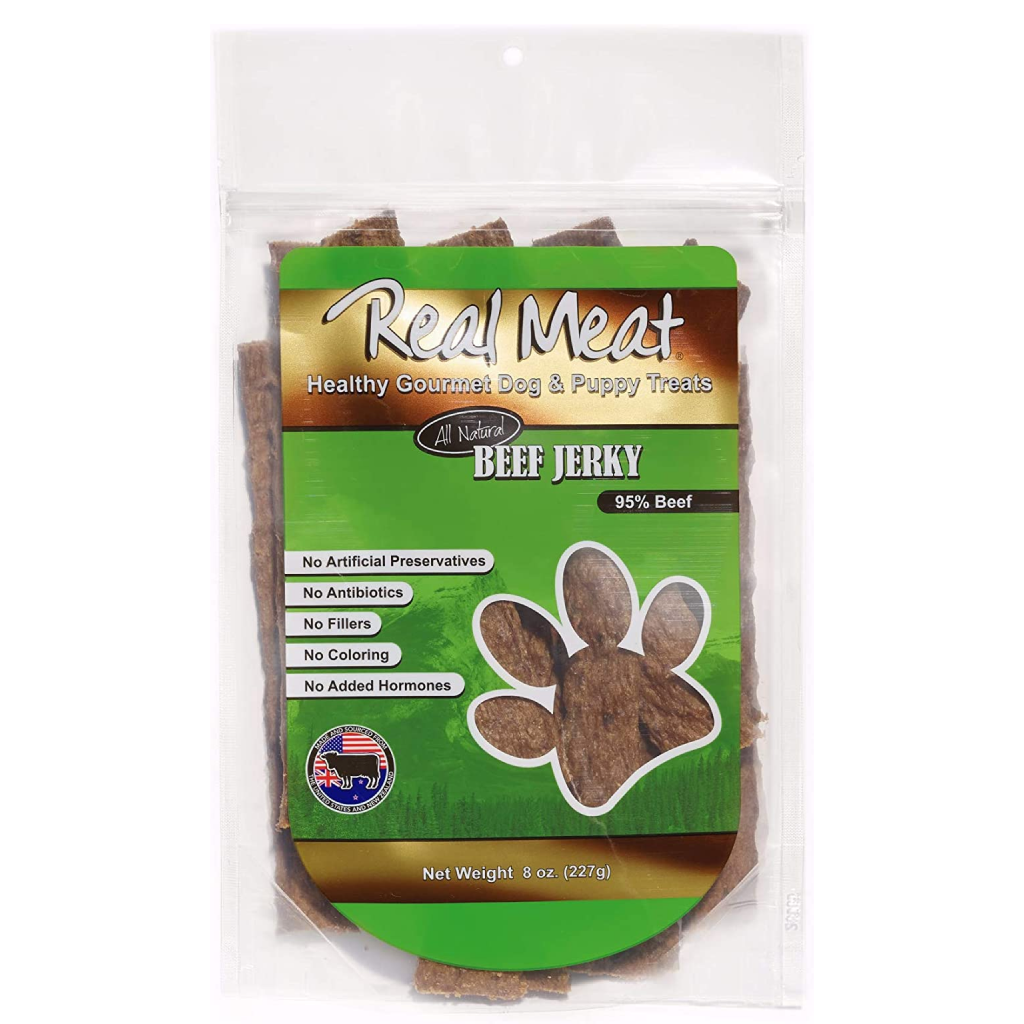 The Real Meat Company Dog Beef Jerky Treats, 8-oz image number null