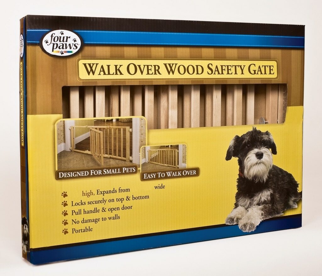 Dog Gate Walkover Wood Gate With Door image number null