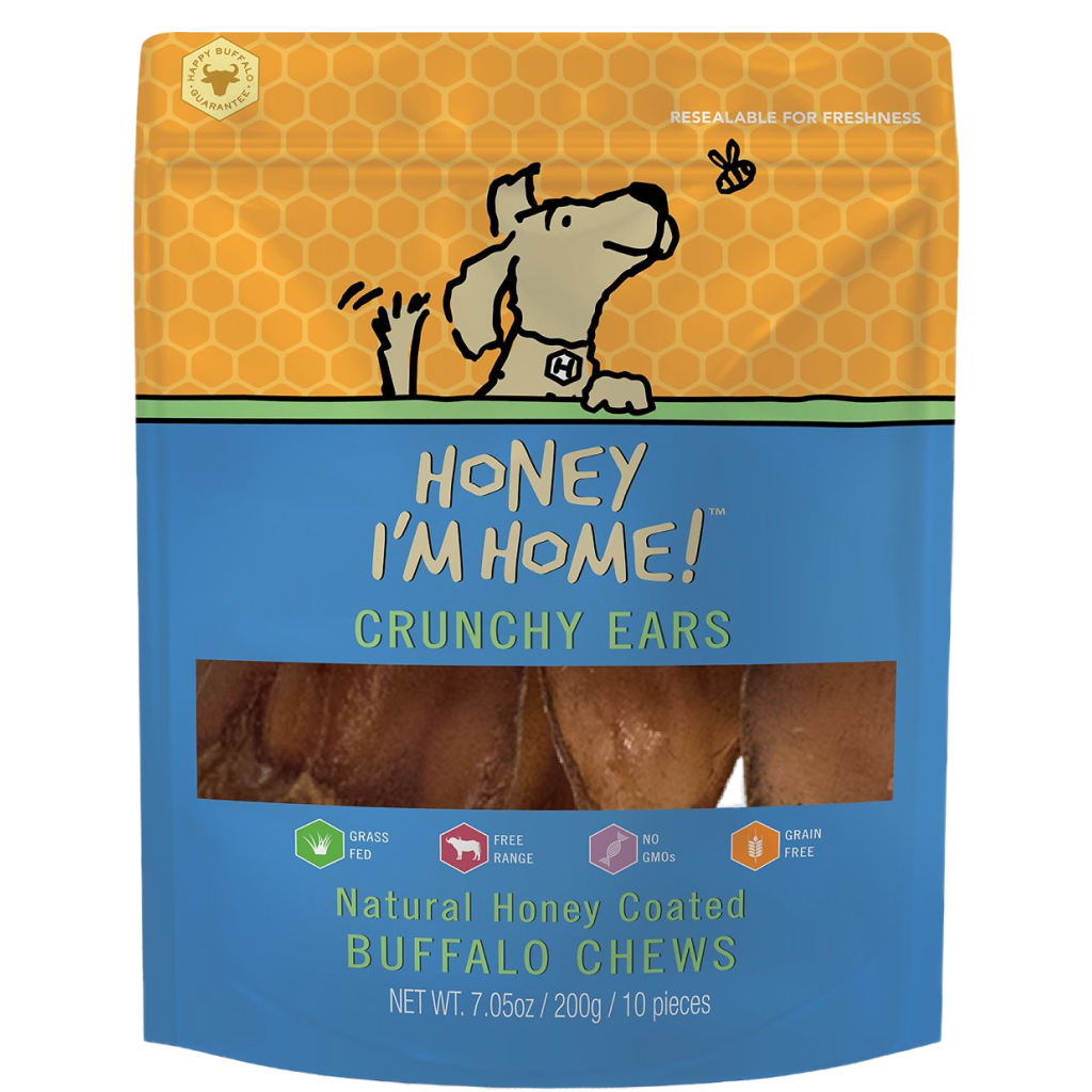 Natural Honey Coated Buffalo Chews, Crunchy Ears 10 Pack image number null