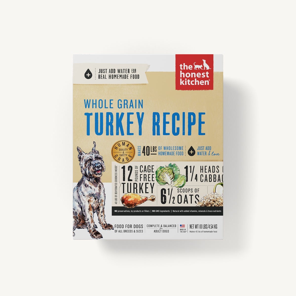 The Honest Kitchen Whole Grain Turkey Recipe Dehydrated Dog Food image number null