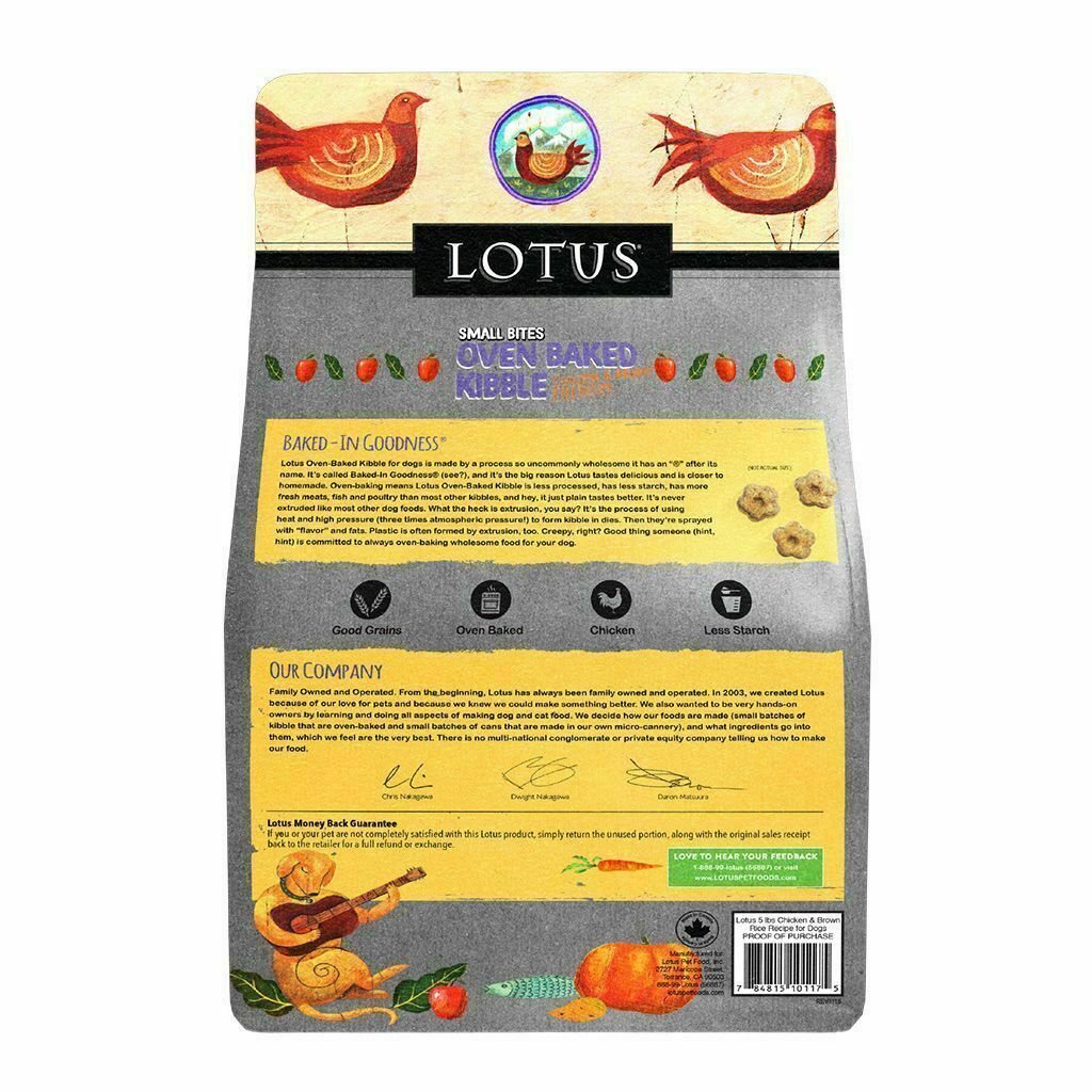 Lotus Small Bites Good Grains Chicken Recipe Dry Dog Food, 12.5-lb image number null
