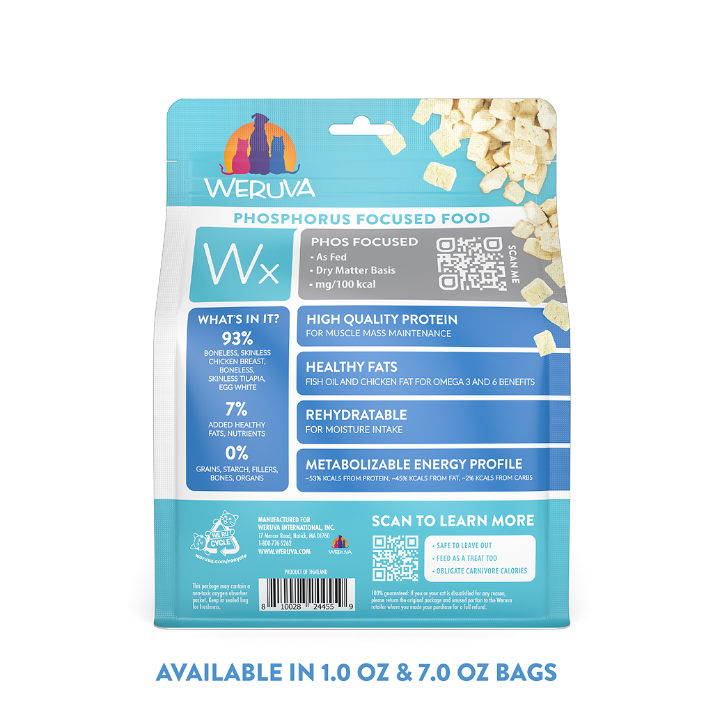 Weruva Wx Phos Focused Freeze Dried Chicken Breast & Tilapia Formula, 7-oz image number null