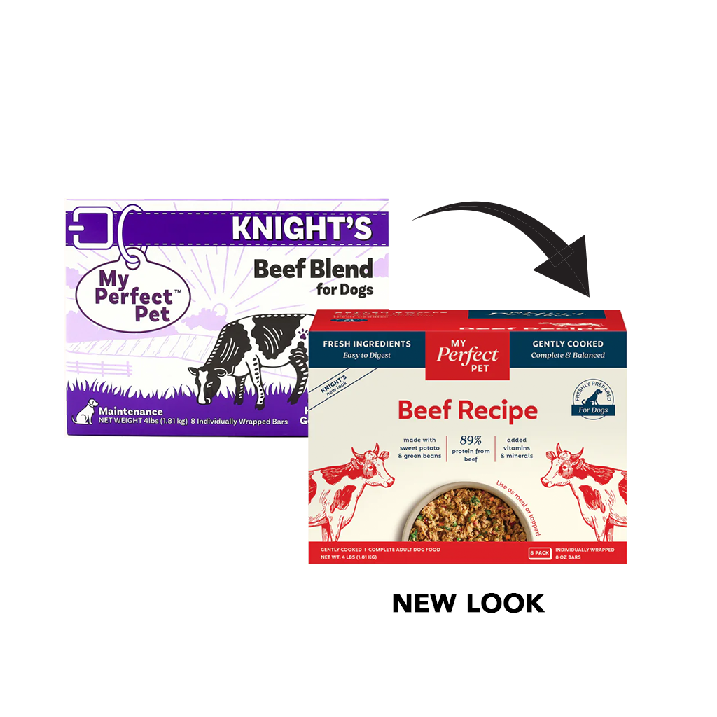 FROZEN My Perfect Pet Knight's Beef & Vegetable Gently Cooked Dog Food (8-pack), 4-lb image number null