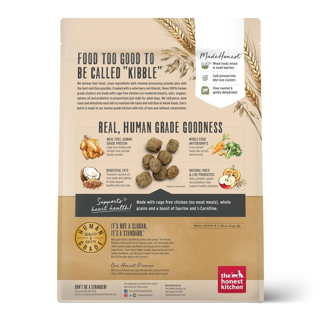 The Honest Kitchen Whole Grain Chicken & Oat Whole Food Clusters Dry Dog Food, 5-lb image number null