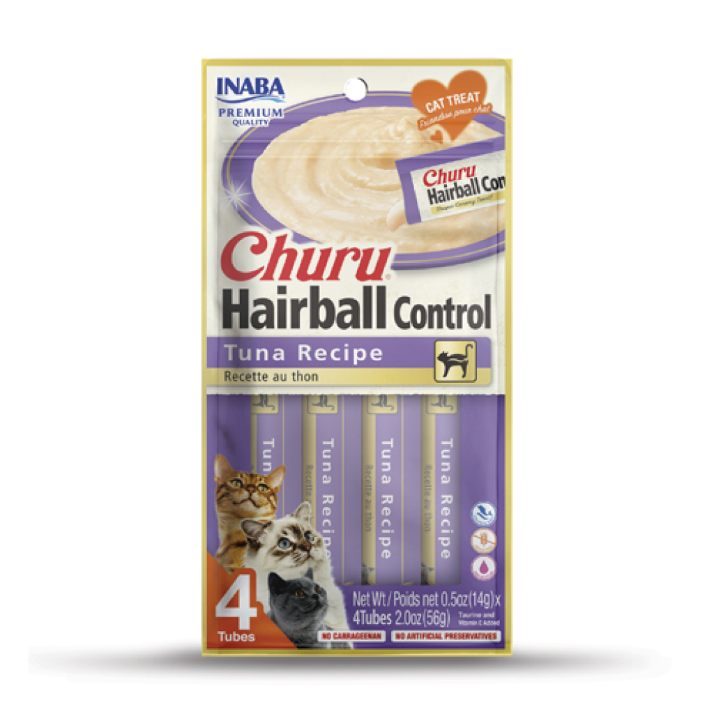 Churu Hairball Control Tuna Recipe Cat Treats, 4-pk image number null