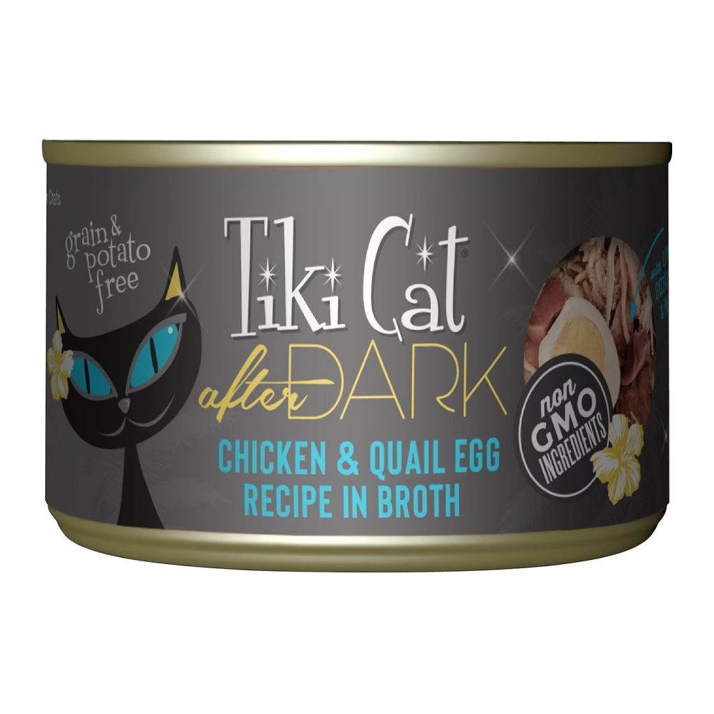 Buy Tiki Cat After Dark Wet Cat Food Chicken Quail Egg Can 5.5 oz for USD 3.59 CentinelaFeed