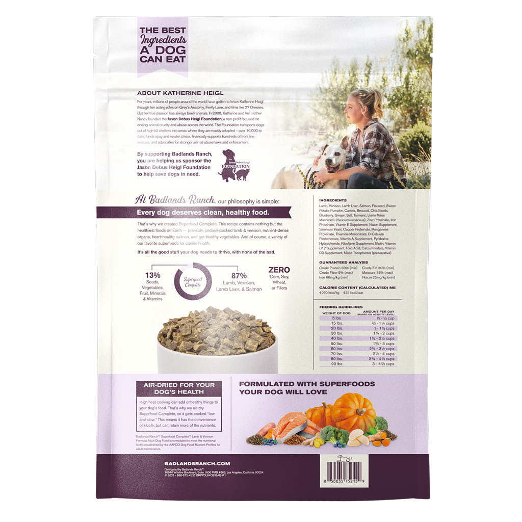 Badlands Ranch Air- Dried Grain- Free Superfood Complete Lamb & Venison, 64-oz image number null