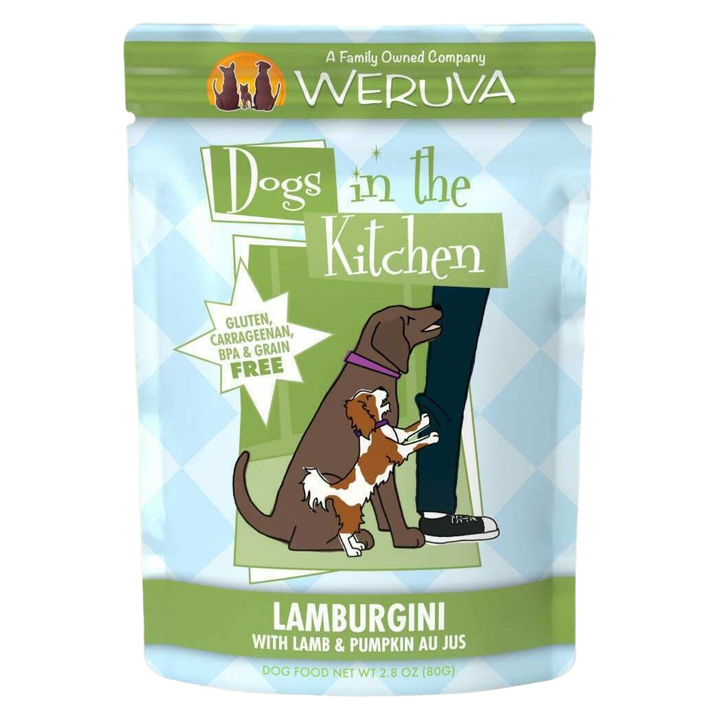 Weruva Dogs In The Kitchen, Lamburgini With Lamb & Pumpkin Au Jus Dog Food, 2.8-oz Pouch image number null