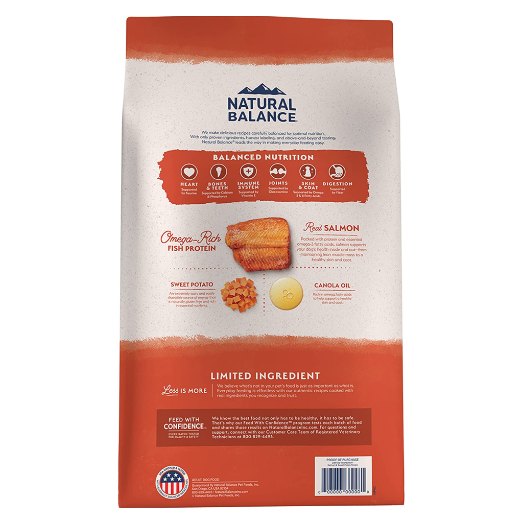 Natural Balance Limited Ingredient Sweet Potato And Fish Dry Dog Food Regular Breed, 12-lb image number null
