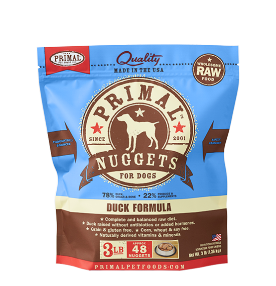 Frozen Canine Duck Formula Nuggets 3-lb image number null