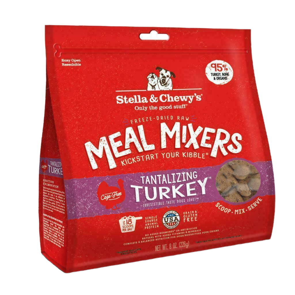 Stella & Chewy's Dog Freeze-Dried Raw, Tantalizing Turkey Meal Mixers, 8-oz image number null