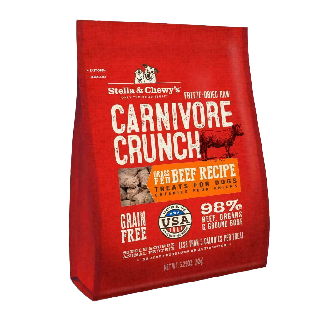 Stella & Chewy's Freeze-Dried Raw Carnivore Crunch Grass-Fed Beef Recipe Dog Treats, 3.25-oz image number null