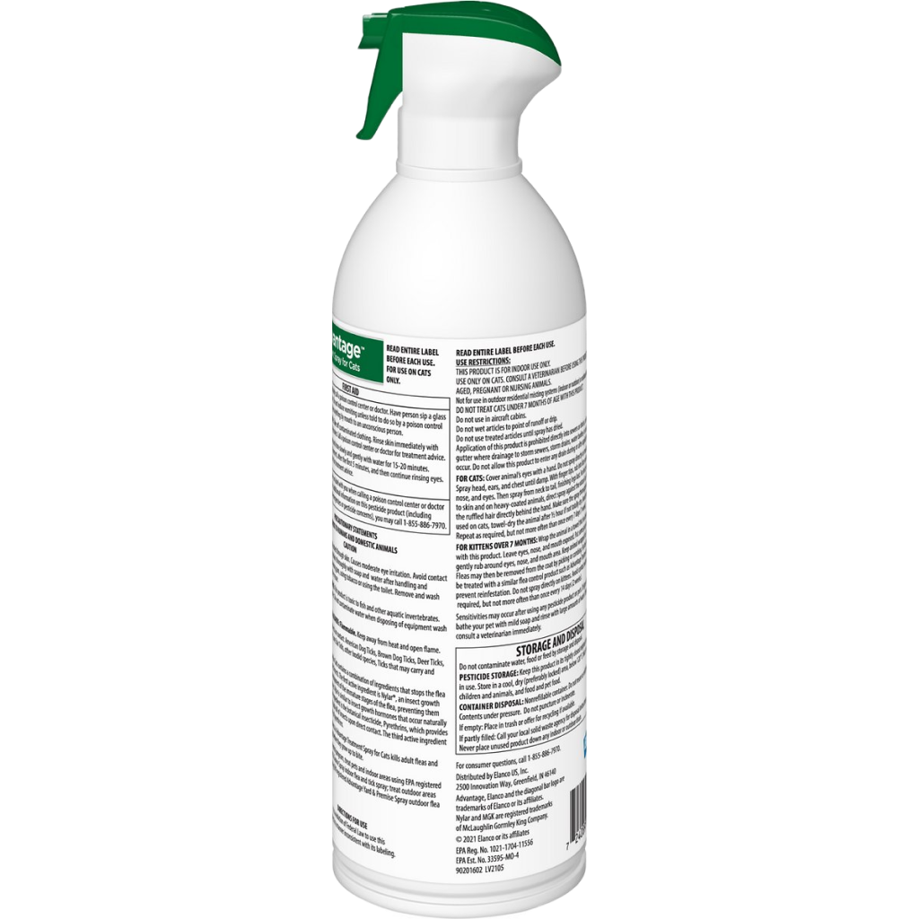 Advantage Flea & Tick Treatment Spray For Cats, 8 Fl.-oz image number null