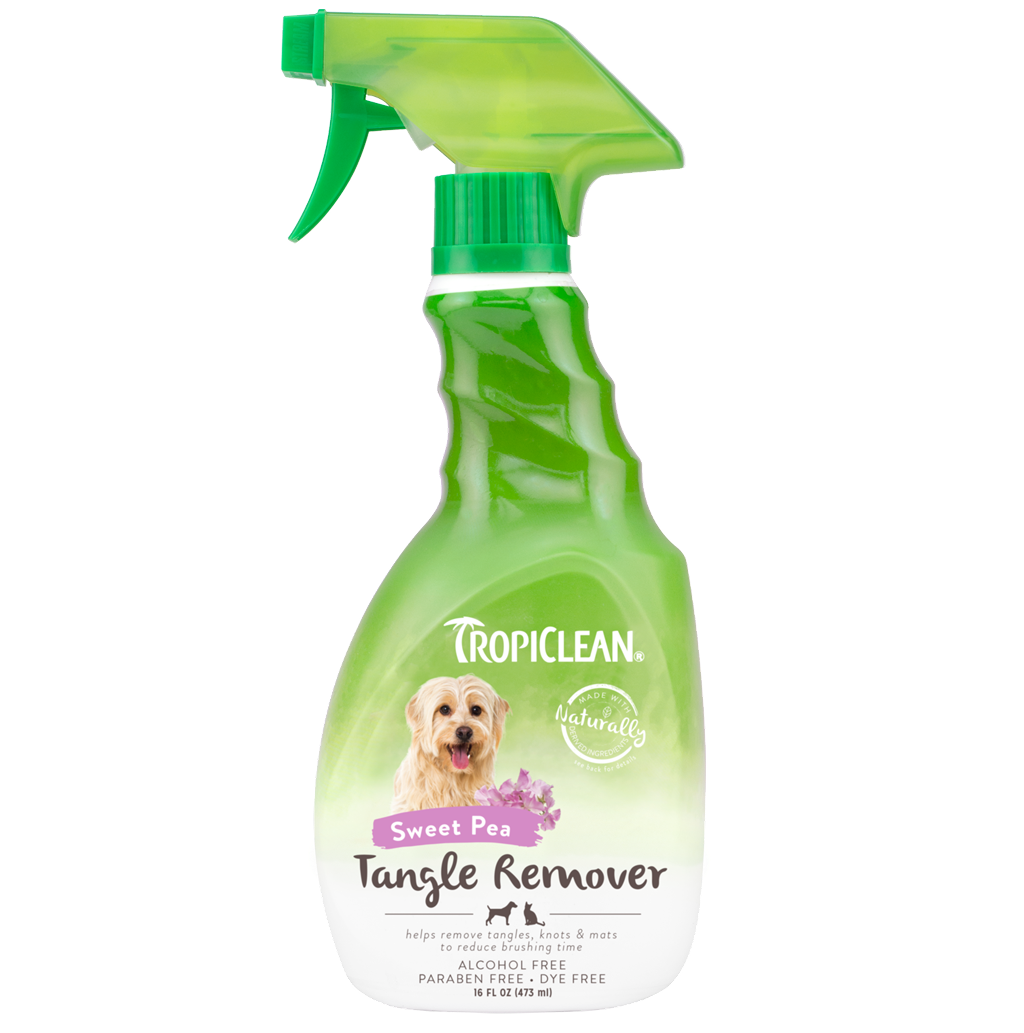 TropiClean Sweet Pea Tangle Remover Spray for Pets, 16oz image number null