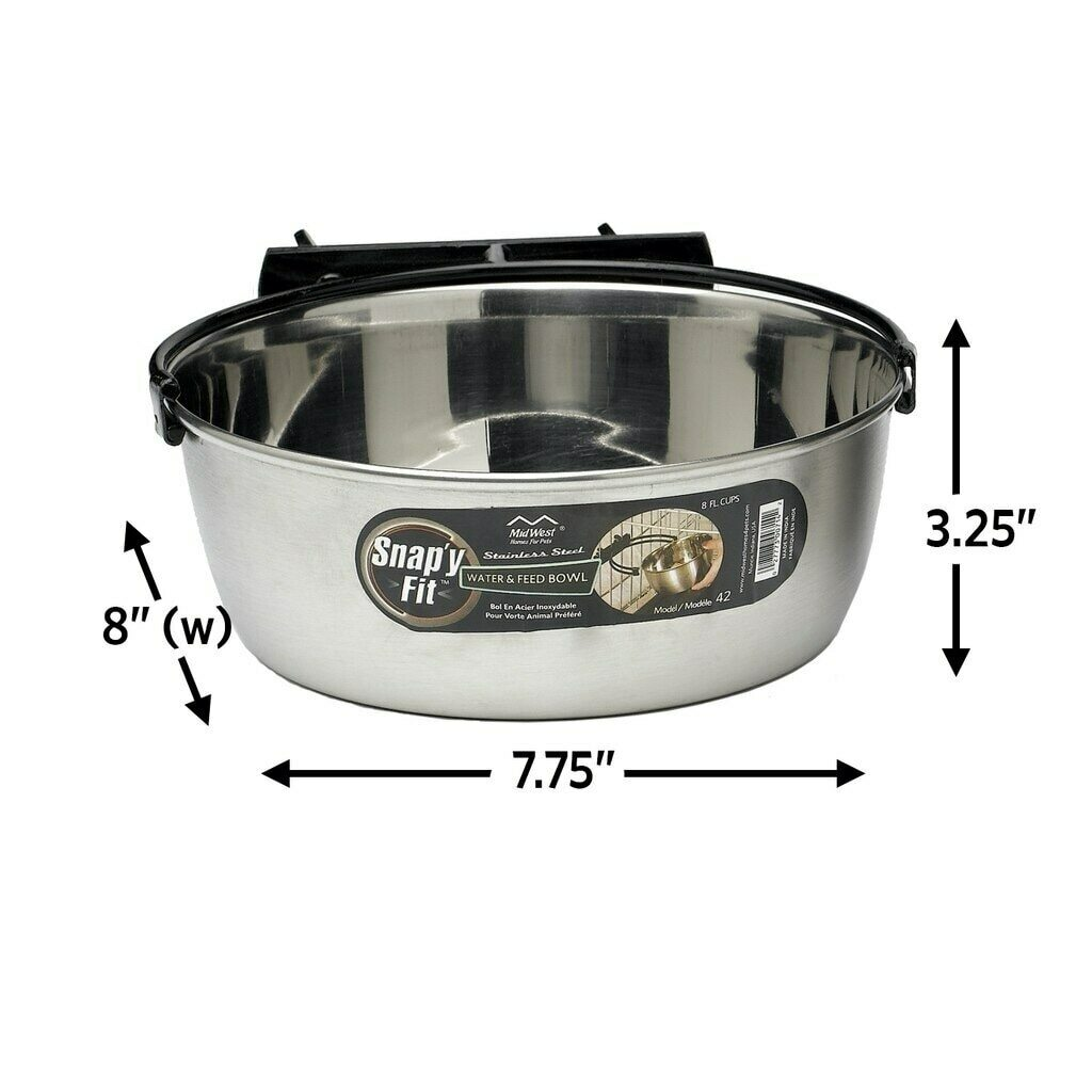 2 Quart Snapy Fit Stainless Steel Bowl image number null