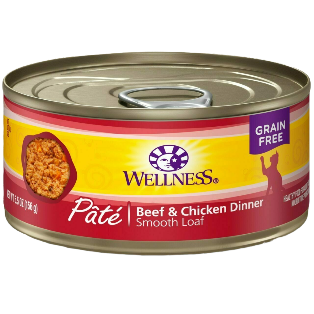 Wellness Complete Health Natural Grain Free Wet Canned Cat Food, Beef & Chicken image number null