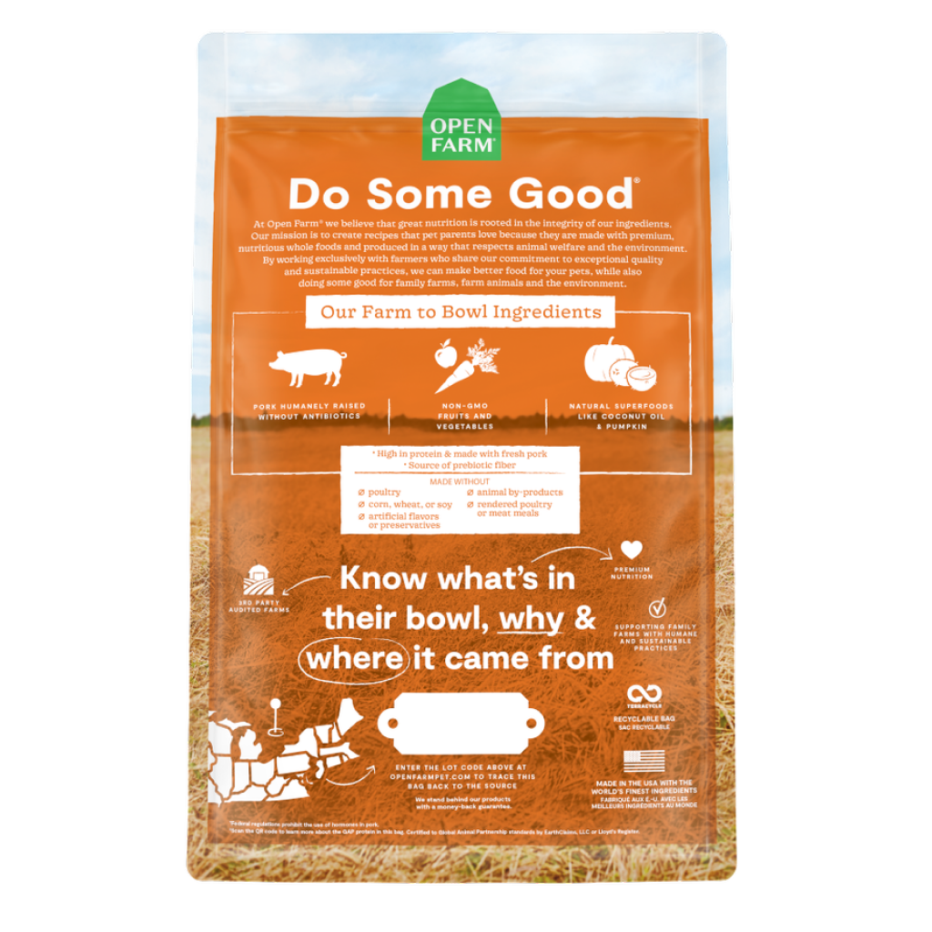 Open Farm Grain Free Farmer's Table Pork Recipe, 4-lb image number null