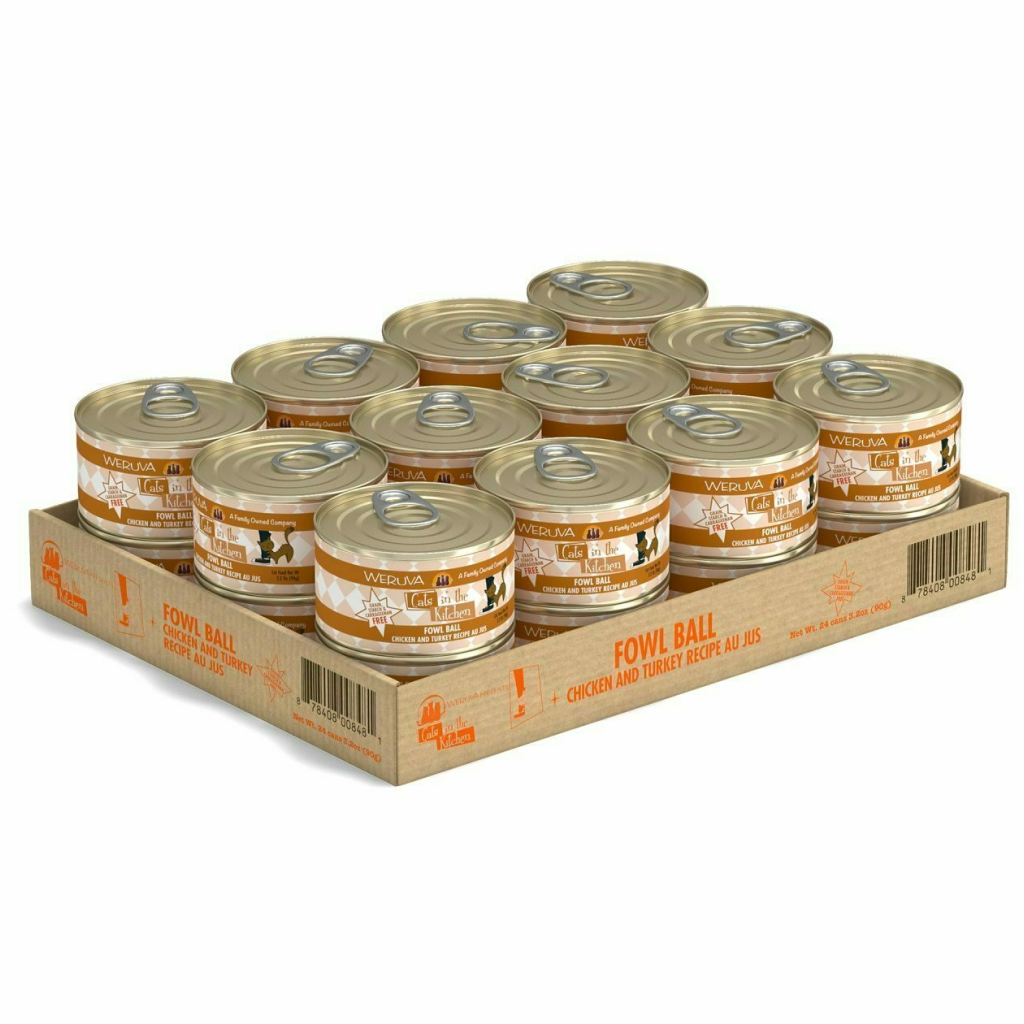 Weruva Cats In The Kitchen, Fowl Ball With Chicken & Turkey Au Jus Cat Food image number null