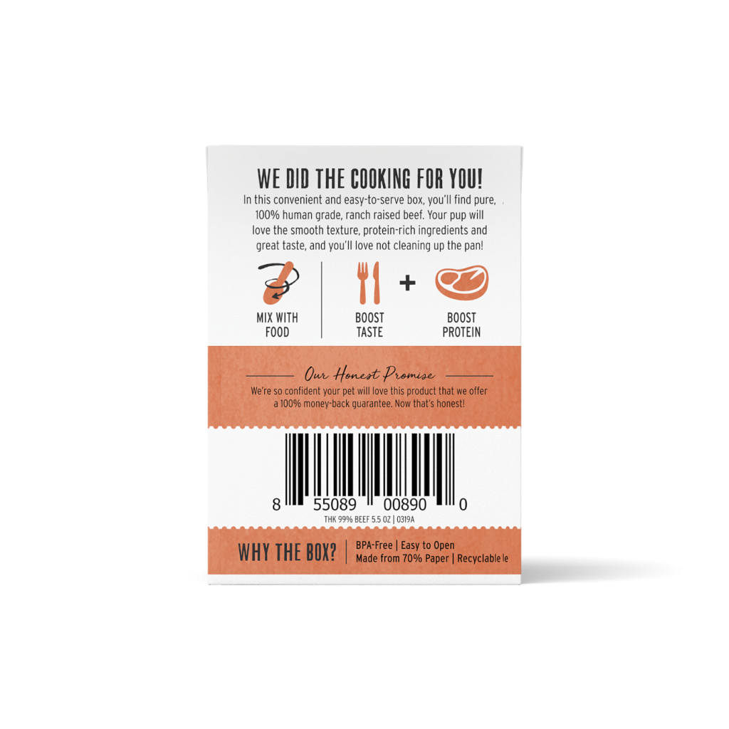 The Honest Kitchen Meal Booster: 99% Beef Dog Food Topper, 5.5-oz x1 image number null