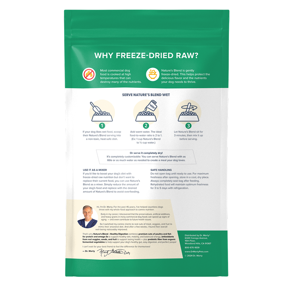 Dr. Marty Nature's Blend Healthy Digestion Freeze Dried Raw Dog Food, 48-oz image number null