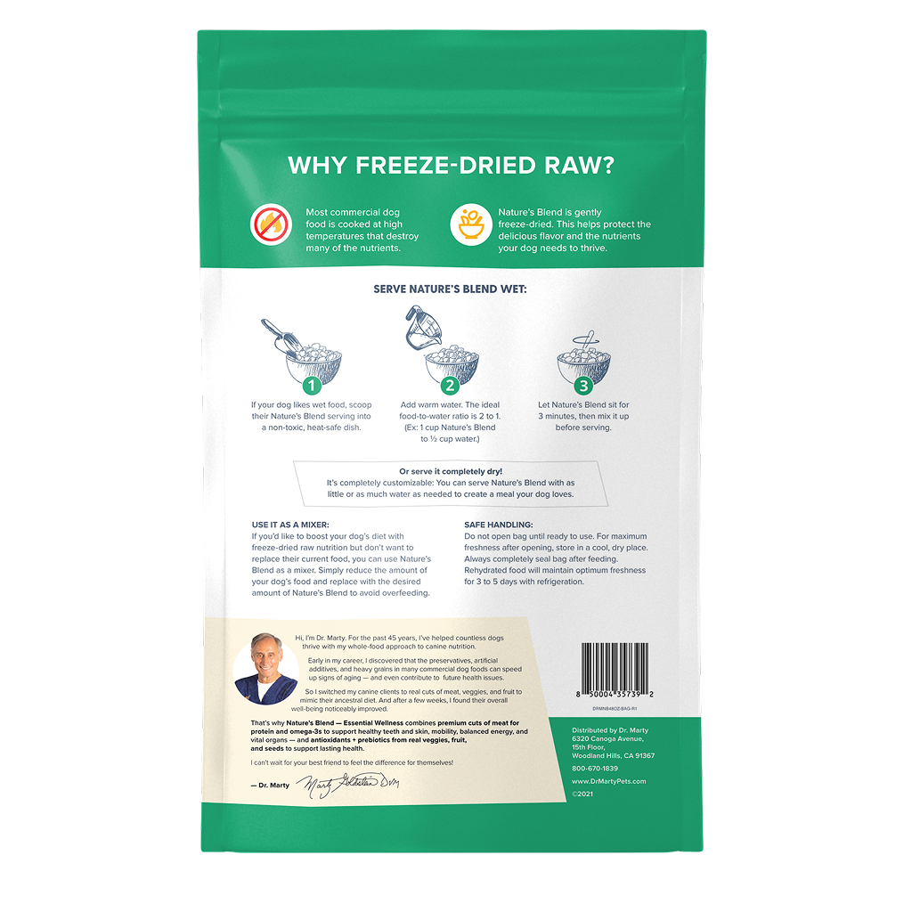 Dr. Marty Nature's Blend Essential Wellness Freeze Dried Raw Dog Food, 48-oz image number null