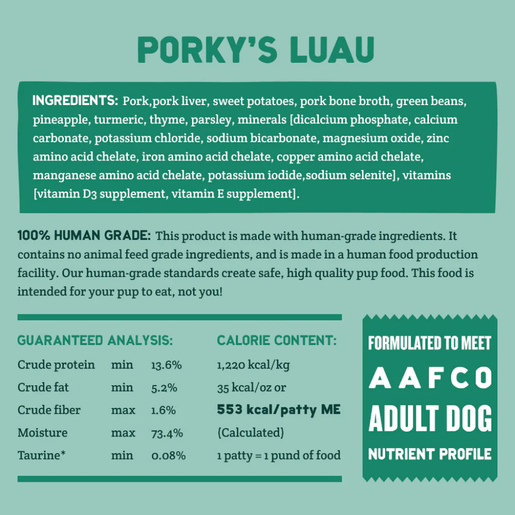 FROZEN A Pup Above Porky's Luau (Gently Cooked), 3-lb image number null