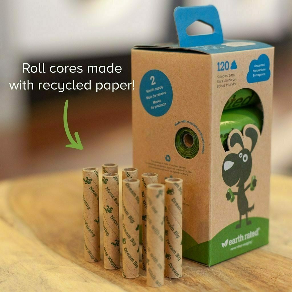 Earth Rated Dog Waste Bags, Extra Thick And Strong Poop Bags, Guaranteed Leak-Proof, Unscented, With 15 Bags Per Roll image number null